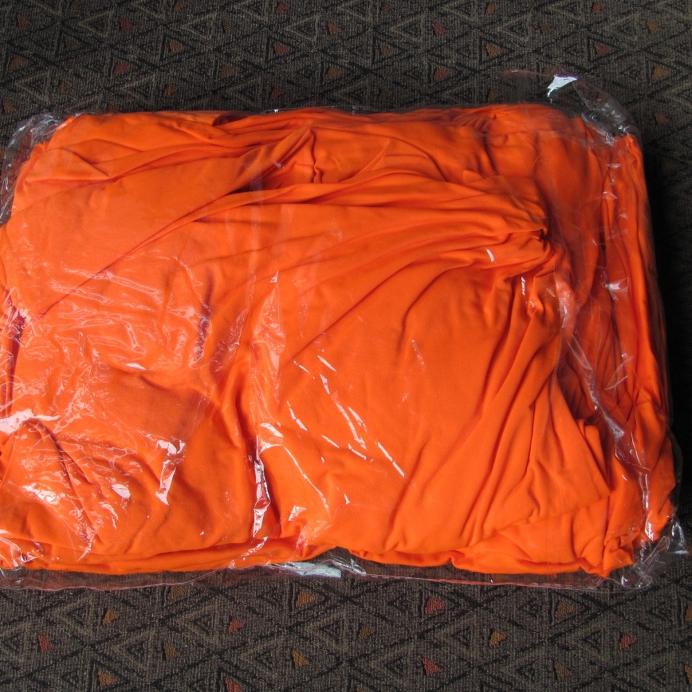 6) Brand new nylon spandex orange chair covers